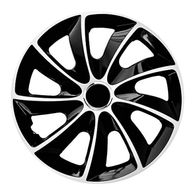 Image of NRM STIG Extra 17&quot; Hubcaps Wheel Covers Car 4 PCS Set for Steel Rims ABS Black Universal