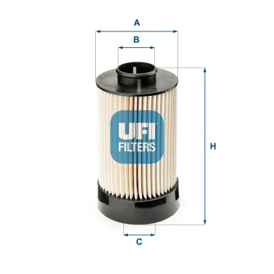 Image of 500055340, 504170771 Fuel Filter UFI 26.072.00 Insert IVECO: DAILY 4, 4 Kasten/Kombi, Bus