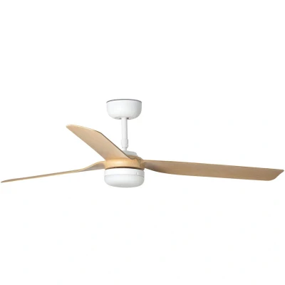 Image of Punt Led White, Wood 3 Blade Ceiling Fan With DC Motor