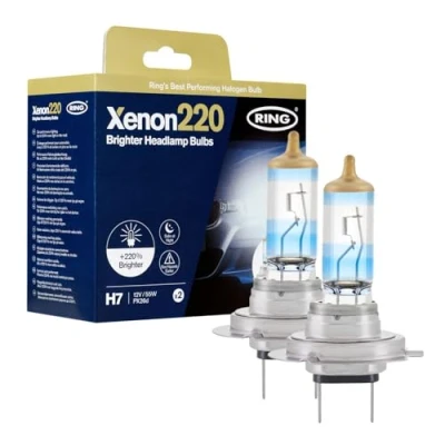 Image of Ring Automotive H7 Xenon220 Brighter Head Lamp Set (2 Bulbs) E Approved &amp; Road Legal
