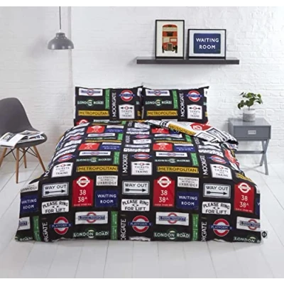 Image of Rapport Home TFL (Transport for London) Signs Kingsize Duvet Cover Set