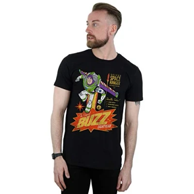 Image of Disney Men&#039;s Toy Story 4 The Original Buzz Lightyear T Shirt Black Large