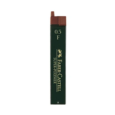 Image of Faber Castell Miscellaneous Super Polymer Fineline Lead, 0.5mmBlack, F, For Art, Craft, Drawing, Sketching, Home, School, University, Colouring