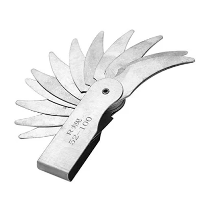 Image of Radius Gauge Portable Stainless Steel Fillet External Internal Concave Convex Measuring Tool with Clear Marking
