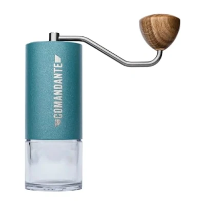 Image of Comandante C40 MK4 Liquid Amber Manual Coffee Grinder, Stainless Steel, Silver/Brown