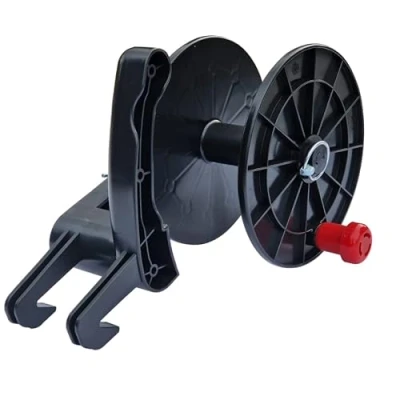 Image of Electric Fencing Reel Small Self Insulating Plastic Portable Fence Wire Winding Spool Up to 500m of Standard Poly