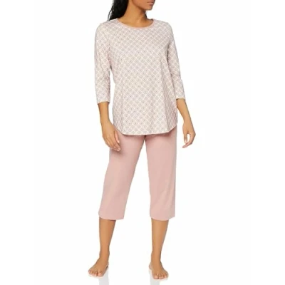 Image of CALIDA Women&#039;s Lovely Nights Pajama Set, Rose Bud, L