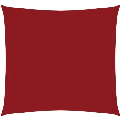 Image of vidaXL Sunshade Sail Oxford Fabric Square 4x4 m Red