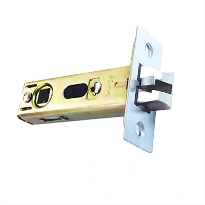 Image of Qrity 60mm Tubular Latch, Forked Mortice Mute Door Sprung with Stainless Steel Panel for Internal Doors, Lever Handles