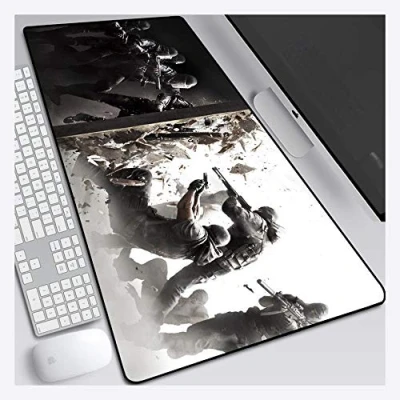 Image of Mouse Mat Rainbow Six siege 800X300mm pad, Speed Gaming Mousepad,Rubber texture underside Mousemat with 3mm Thick Base,for notebooks, PC, T