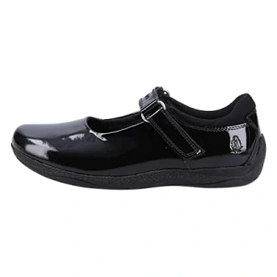 Image of Hush Puppies Girls Marcie Patent Junior School Uniform Shoe, Black, 10 UK Child