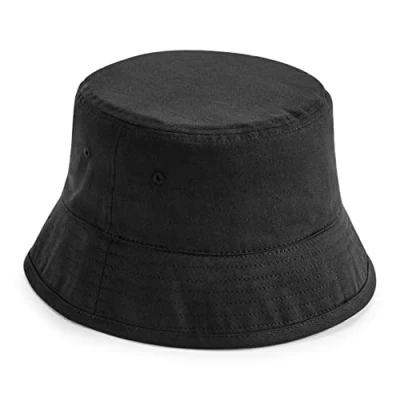 Image of Beechfield B90N Organic Cotton Bucket Hat Black L/XL