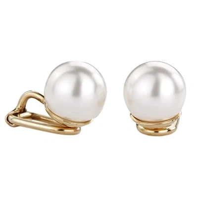 Image of Traveller Clip Earring 10mm White Pearl 22ct Gold plated 700010