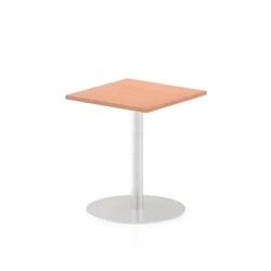 Image of Italia 600mm Poseur Square Table Beech Top 725mm High Leg