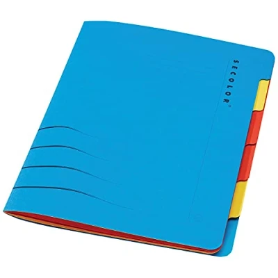 Image of Jalema Secolor 6 Part A4 File 8331600 10791 Blue, Pack of 5