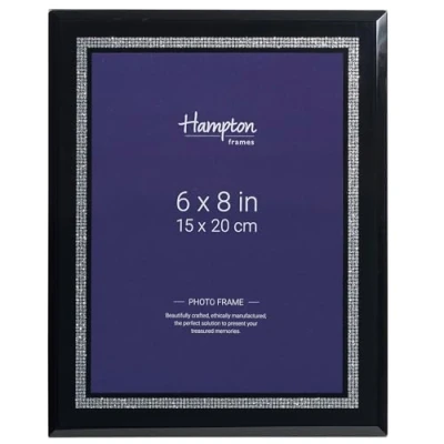 Image of Hampton Frames RITZY 6x8 (15x20cm) Gloss Black Photo Frame Glass RIT68BLK