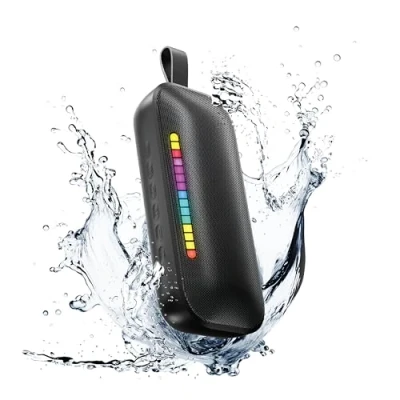 Image of Juice Poolside Speaker, Wireless Speaker with 8 Hours Play Time, Bluetooth Waterproof (IPX7) Party Lights and TWS Pairing, 16W Output Power