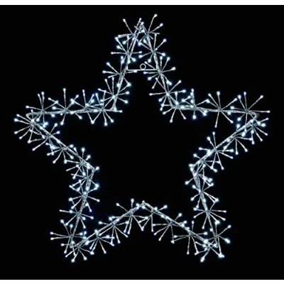 Image of Premier Christmas Decorations 60cm Silver Star Cluster with 240 White LED