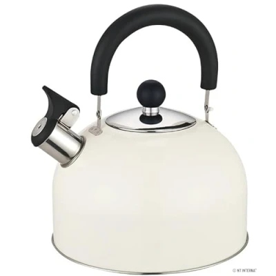 Image of 2.5L Stainless Steel Lightweight Whistling Kettle New (Cream)