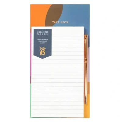 Image of Busy B Magnetic Pad &amp; Pen in Spot with 70 Tear off Sheets, and Lined Lists