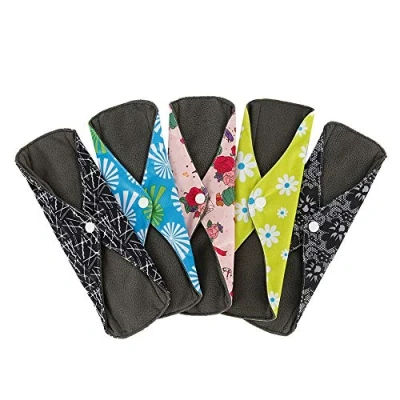 Image of 5pcs Reusable Sanitary Towels Pads, Heavy Flow Night Washable Cloth Menstrual Towels(18 * 255cm)