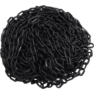 Image of vidaXL Warning Chain Black 30 m Ø8 mm Plastic