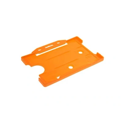 Image of Badge Pass Card ID Holder for Lanyard Neck Straps, Retractable extendable Keyring reels, Work Passes School, Office, Nurse, NHS, Teachers, Bus Pass, Credit Orange (Pack of 100) by It