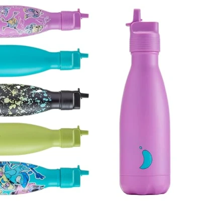 Image of Chilly&#039;s Kids Original Bottles 90% Stainless Steel BPA Free, Double Walled Vacuum Insulated Bottle For Cold and Hot Drinks 350ml Berry