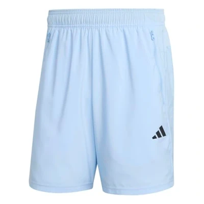 Image of adidas Men&#039;s Train Essentials Woven Training Shorts, Glow Blue/Black, XXL 7 inch
