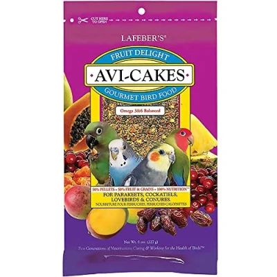 Image of Lafeber Fruit Delight AviCakes for Cockatiels 227g Quakers Caiques