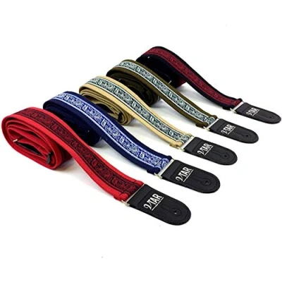 Image of Handmade Irish Celtic Hemp Guitar Strap by VTAR, Vegan Bass, Acoustic, Electric (Green Hemp)