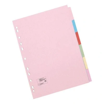 Image of 5 Star Office 938756 A4 Subject Dividers Manilla Card Multi Colour