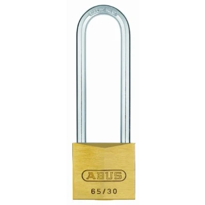 Image of ABUS 12293 60mm Long Shackle Brass Padlock with 6301 Alike Keyed