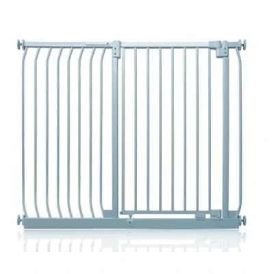 Image of Safetots Extra Tall Elite Safety Gate, 125cm 134cm, Matt Grey, 96.8cm in Height, Pressure Fit Stair Baby Gate for Doors Hallways and Spaces, Barrier, Easy Installation