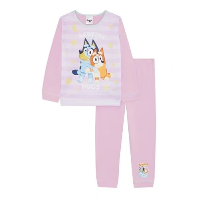 Image of Bluey Girl’s Pyjama Nightwear Set “Bedtime Hugs, Multicoloured, Age 2 3 Years