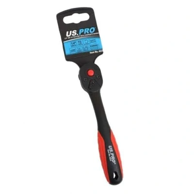 Image of US PRO Tools 1/4&quot; DR 72T Ratchet with Composite Handle 4232
