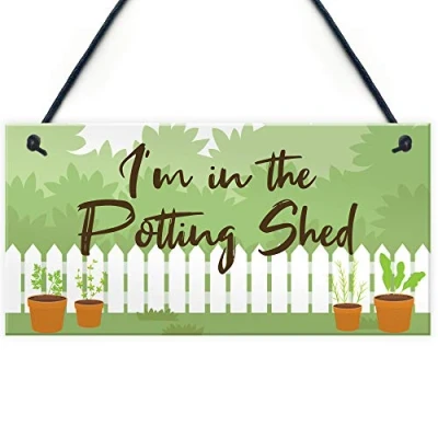 Image of RED OCEAN Novelty Garden Sign/Potting Shed Plaque/Garden Signs And Plaques/Garden Sign