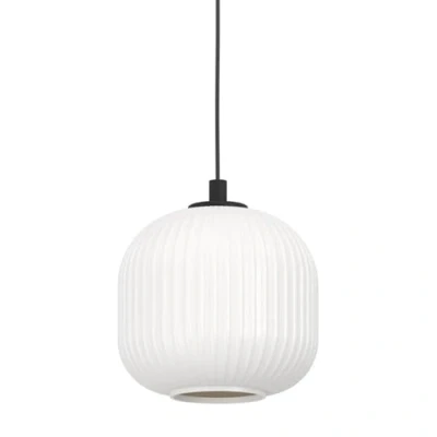Image of EGLO Mantualle pendant light, black/white, glass