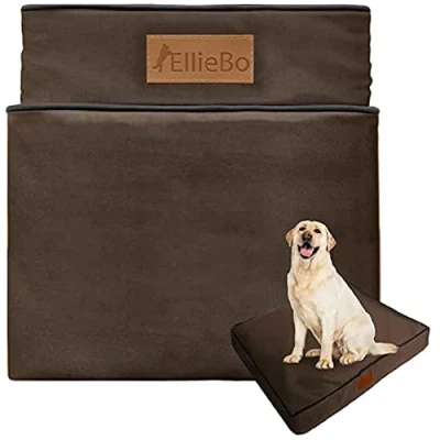 Image of Ellie Bo Dog Bed Cover for 48 inch Cage/Crate Brown Waterproof