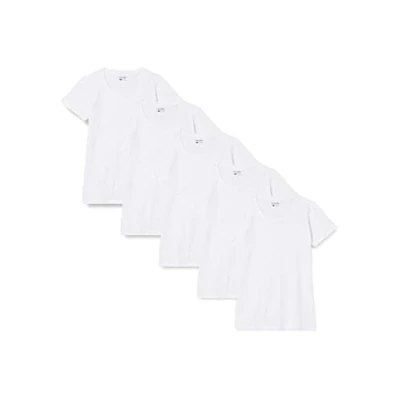 Image of Berydale Women&#039;s Round Neck T Shirt made from 100% Cotton, White (Pack of 5), 2XL