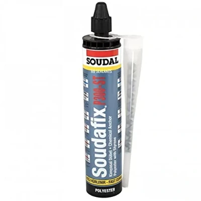 Image of Soudal Soudafix P300 ST Resin Polyester Based Chemical Anchor Easy to Use Pressure Free and Fast Curing Slight Odor 300ml Dark Grey