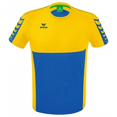 Image of Erima Men&#039;s Six Wings Functional T Shirt, New Royal/Yellow, S