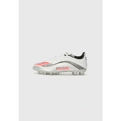 Image of adidas F50 Messi League Multi Ground Football Boots Kids, FTWR White/Lucid red/Silver met, 13.5 UK Child