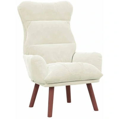 Image of Relaxing Chair Cream Velvet vidaXL
