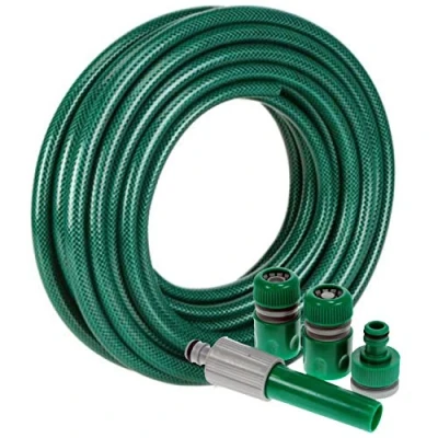 Image of MantraRaj Reinforced Flexible Pressure Washer PVC Hose Pipe Watering Spray Gardening Gun Hosepipe Reel Plants for Home, Garden, Patio &amp; Car Cleaning Outdoor (50FT)