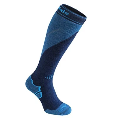 Image of Bridgedale Men&#039;s Midweight Plus Ski Merino Endurance Socks, Navy/Steel, L