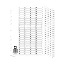 Image of Q Connect A4 1 100 Mylar Index (10 Pack) KF97059Q