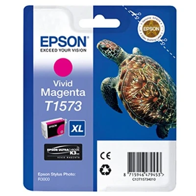 Image of Epson T1573 Print Cartridge, Vivid Magenta, Genuine