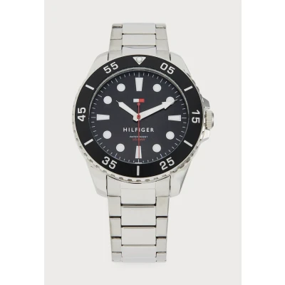 Image of Tommy Hilfiger Oceanic Watch silvercoloured/black, Men&#039;s, Size: One Size, Silver/coloured/black