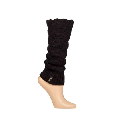 Image of Women&#039;s 1 Pair Elle Lace Knit Leg Warmers Black One Size